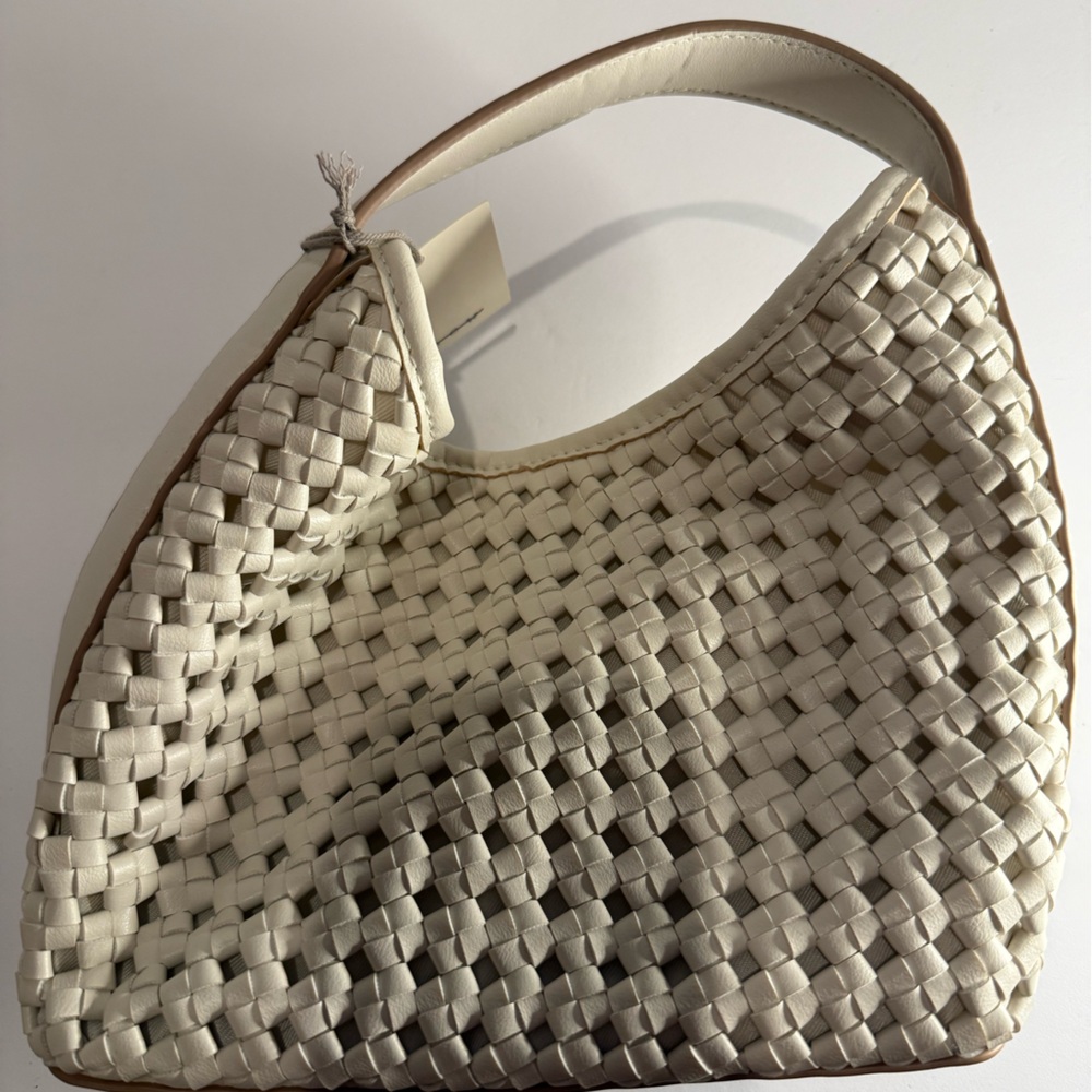a new day Cream Woven Hobo Bag